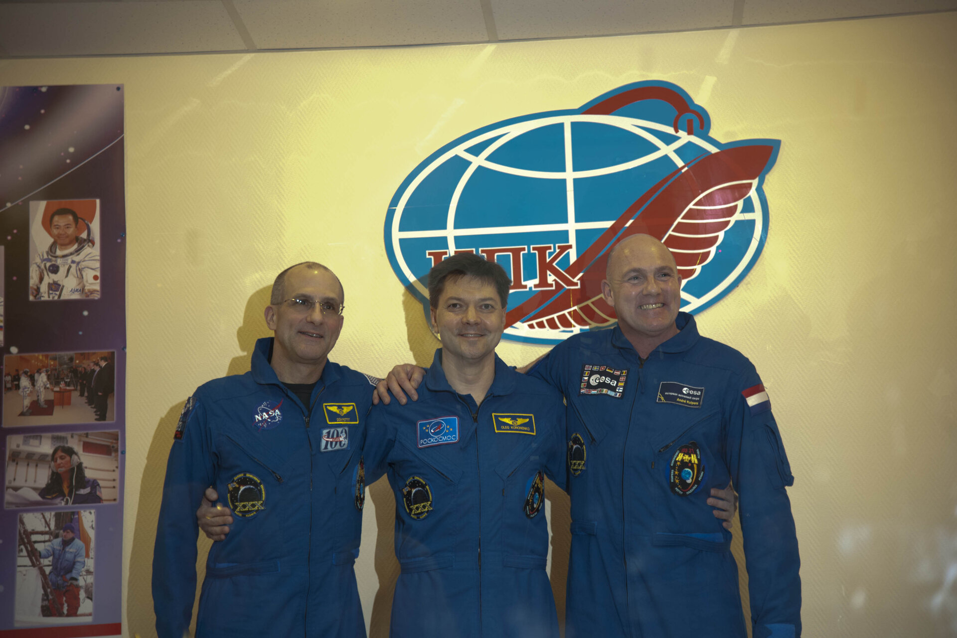 Expedition 30/31 crew members during the Press Conference