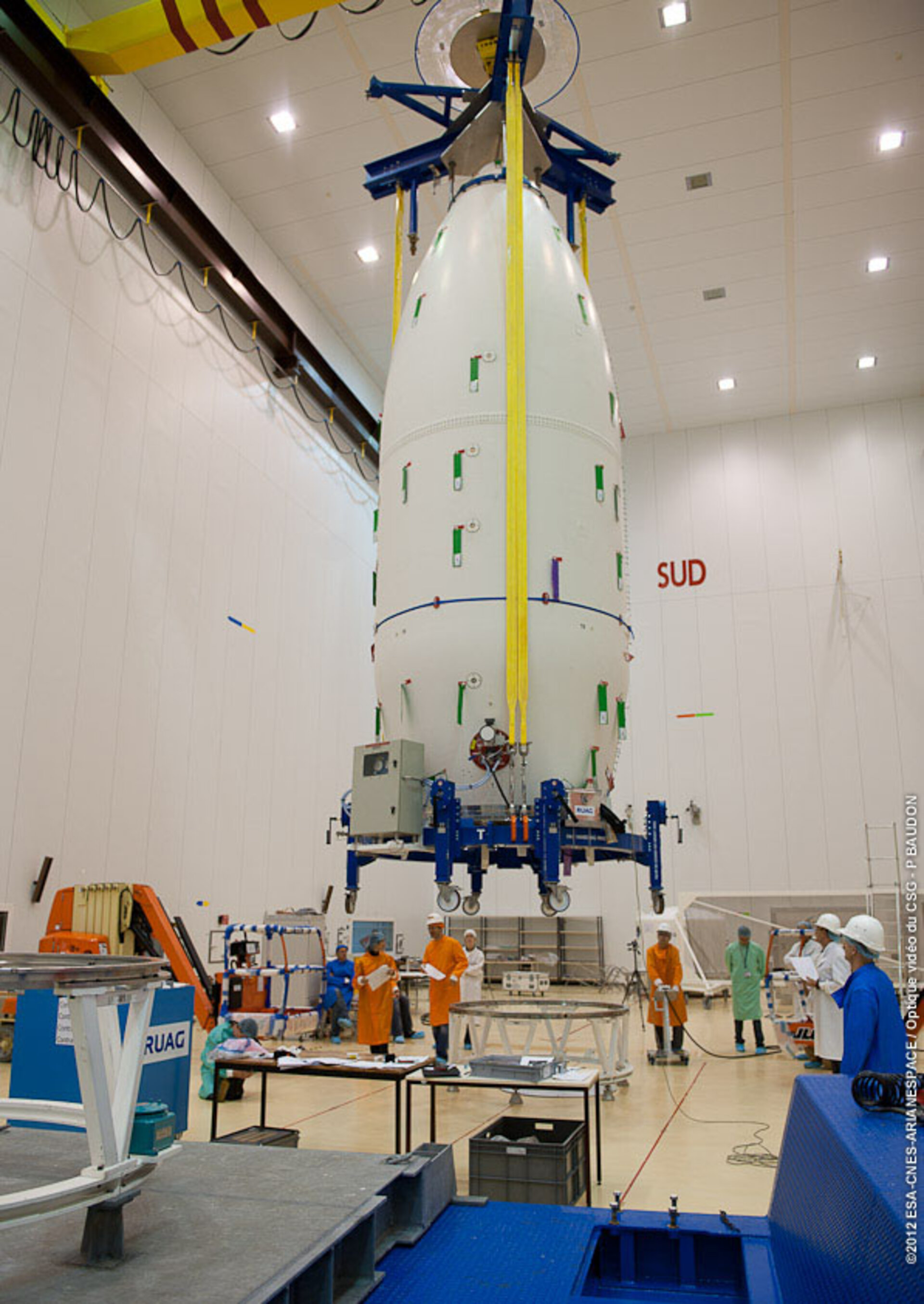 LARES, ALMASat-1 and CubeSats enclosed within fairing