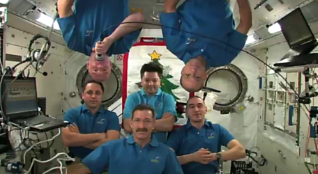 Season's greetings from ISS crew