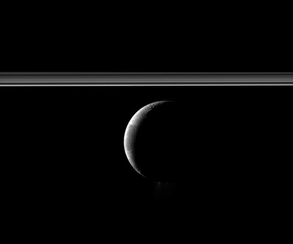 Saturn's rings and Enceladus