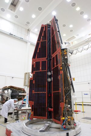 Swarm constellation in IABG cleanroom