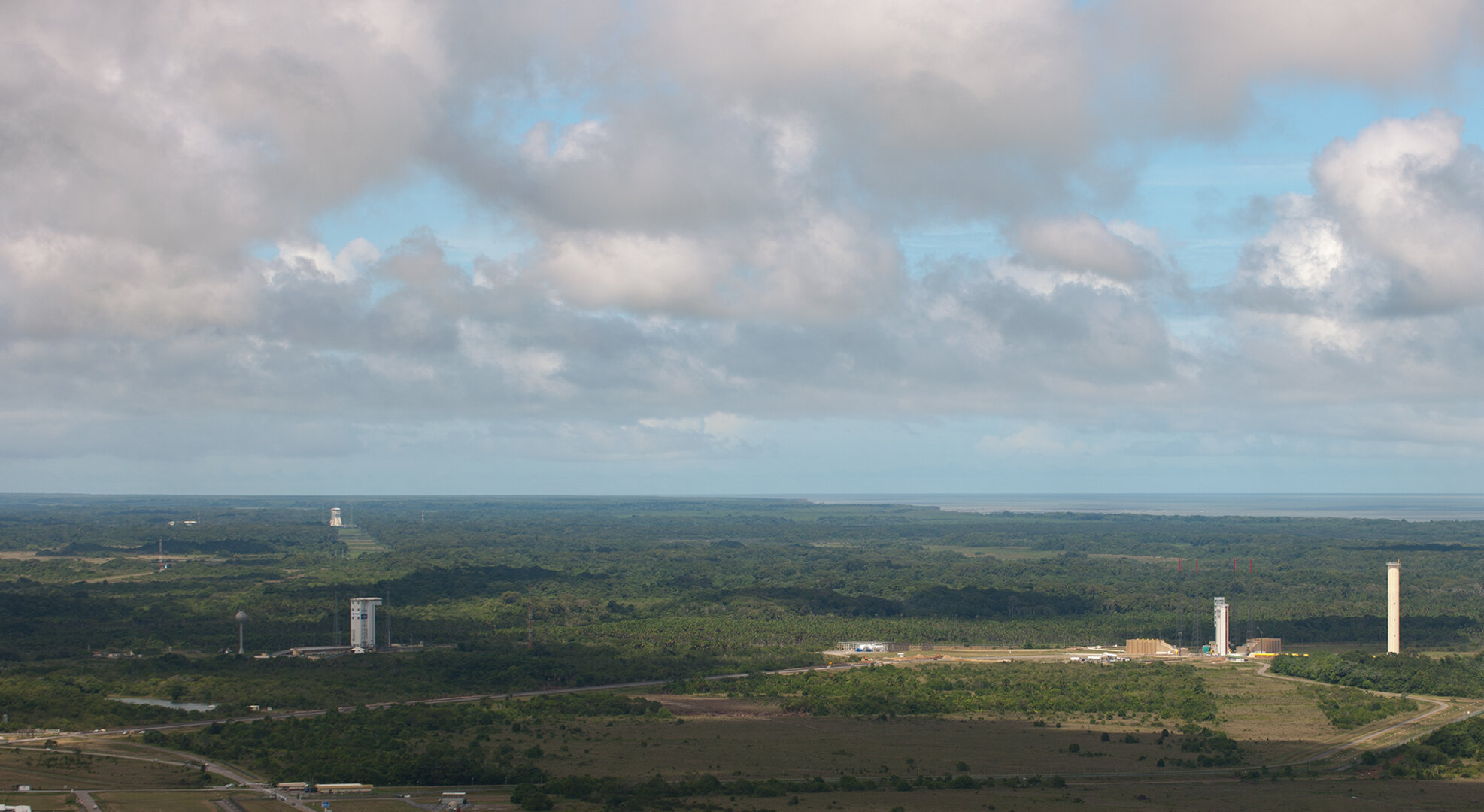 Three launch pads at Europe's Spaceport