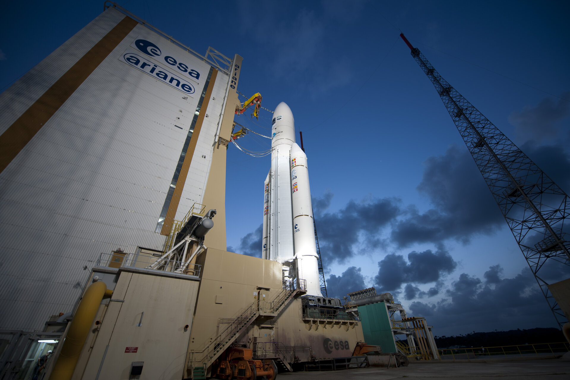 Ariane 5 flight VA205 and ATV Edoardo Amaldi ready for launch