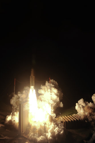 Liftoff of Ariane 5 VA205 with ATV-3