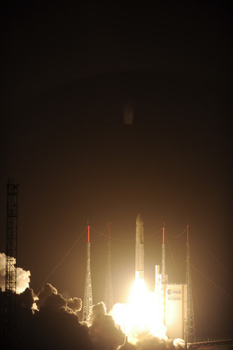 Liftoff of Ariane 5 VA205 with ATV-3