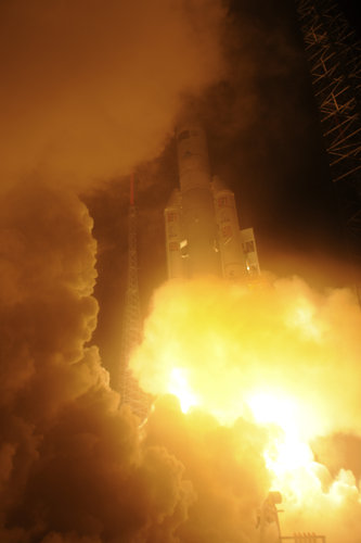 Liftoff of Ariane 5 VA205 with ATV-3