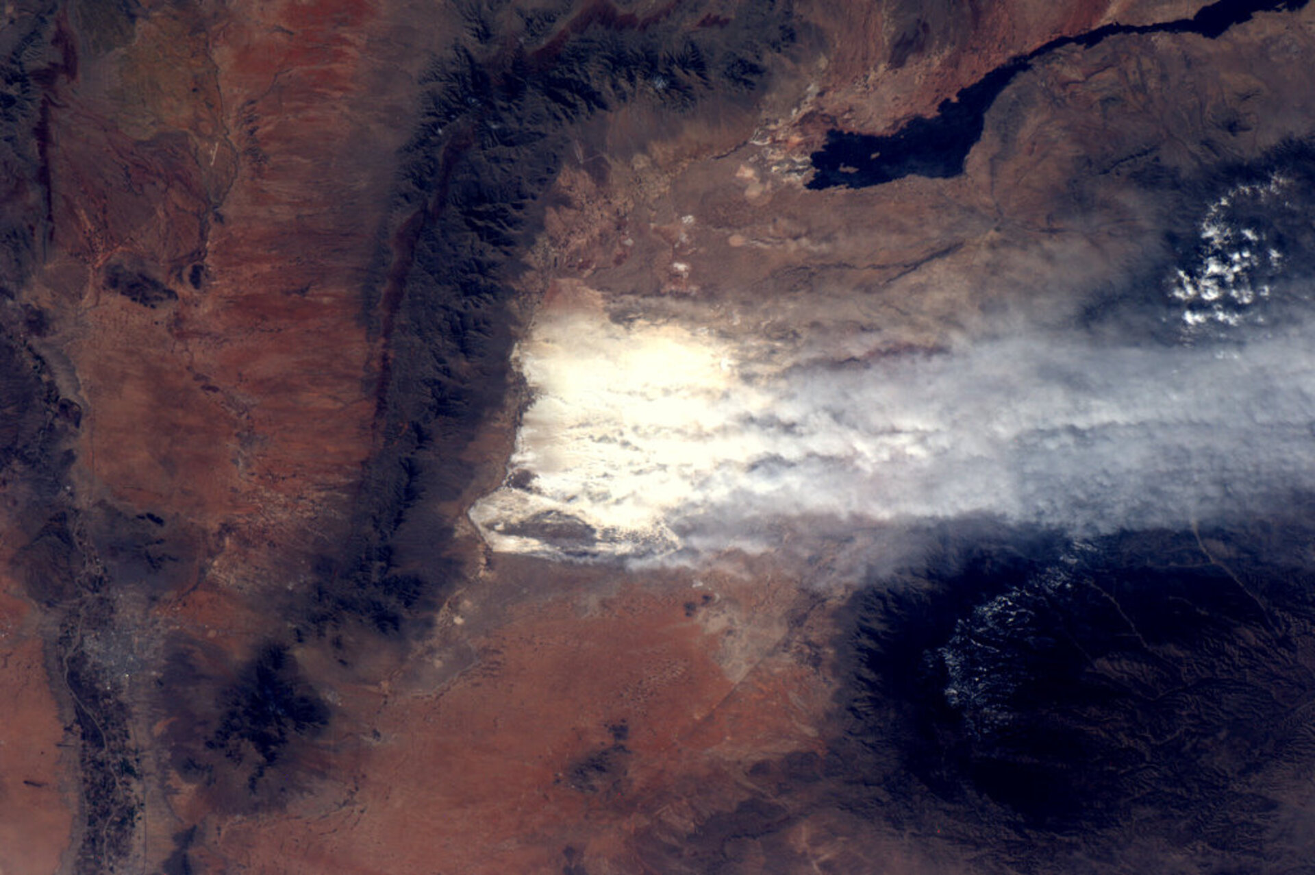 White Sands, New Mexico,  as seen from the ISS