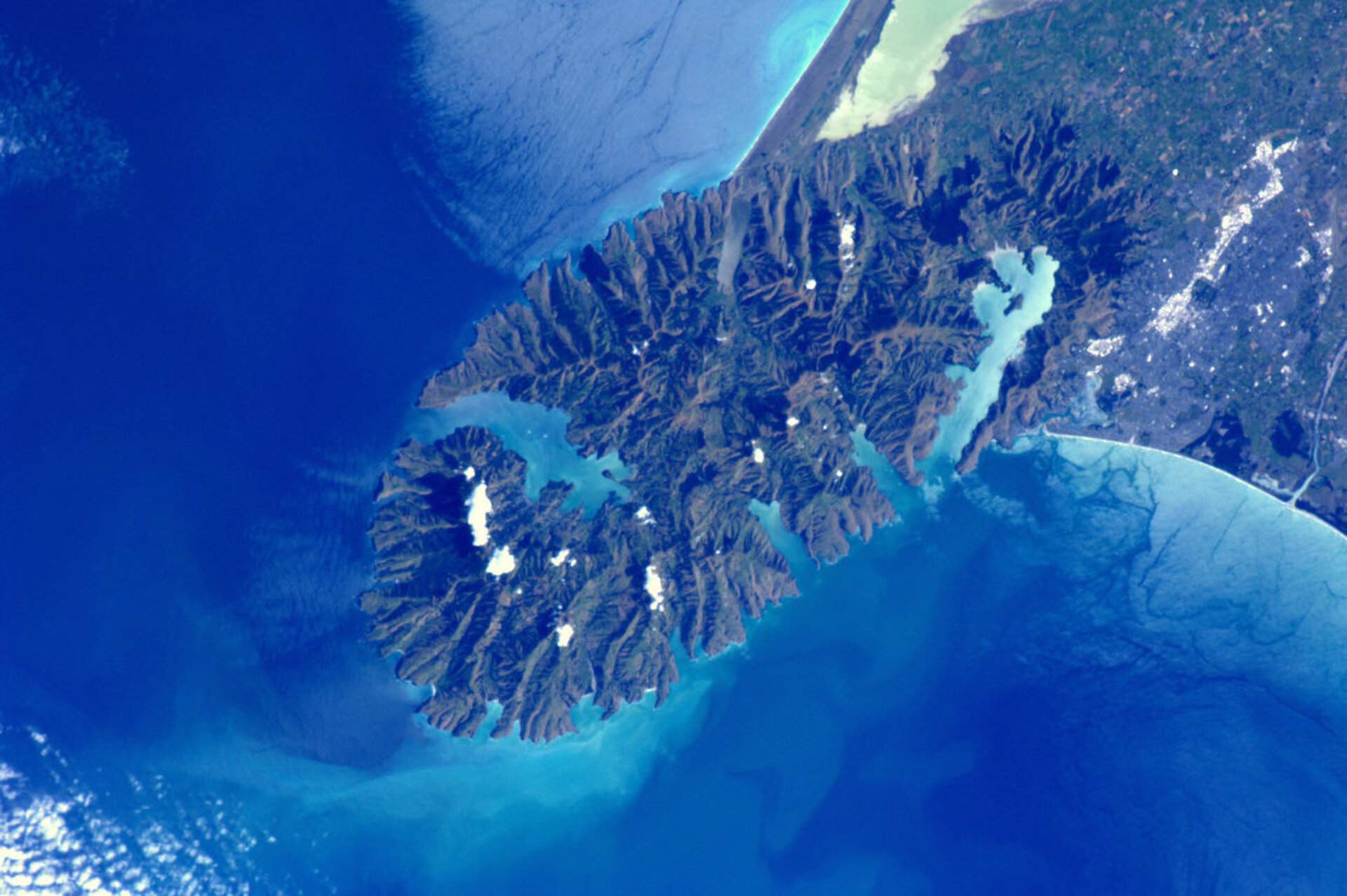 Christchurch, New Zealand, as seen from the ISS