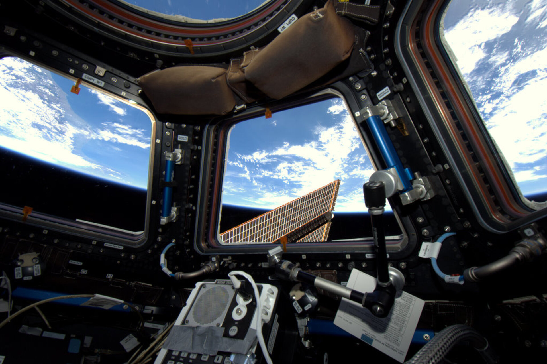 The Cupola and a view of Earth