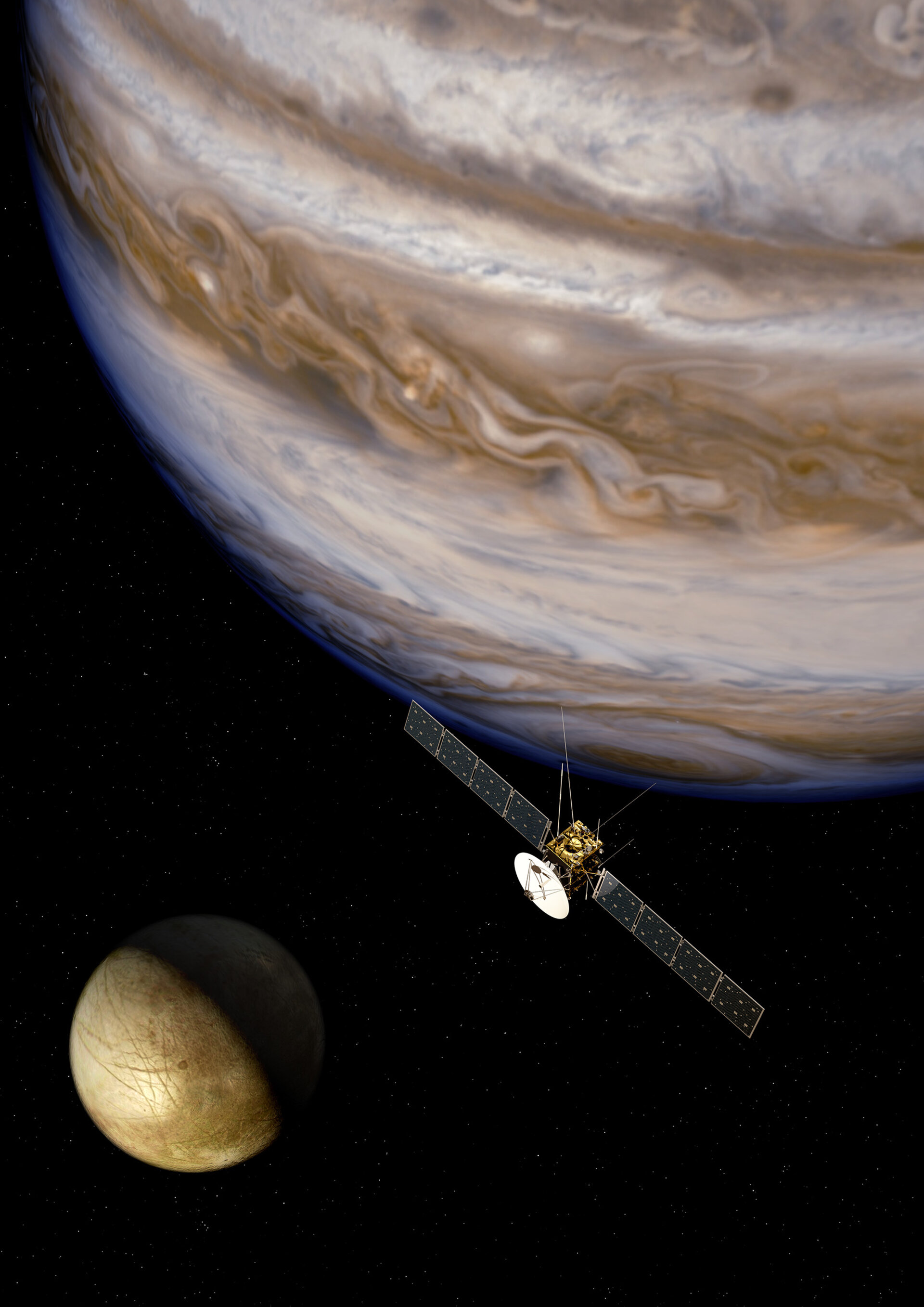 JUICE explorera à partir de 2030 Jupiter et trois de ses plus grandes lunes