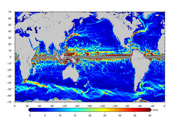 Surface current speed