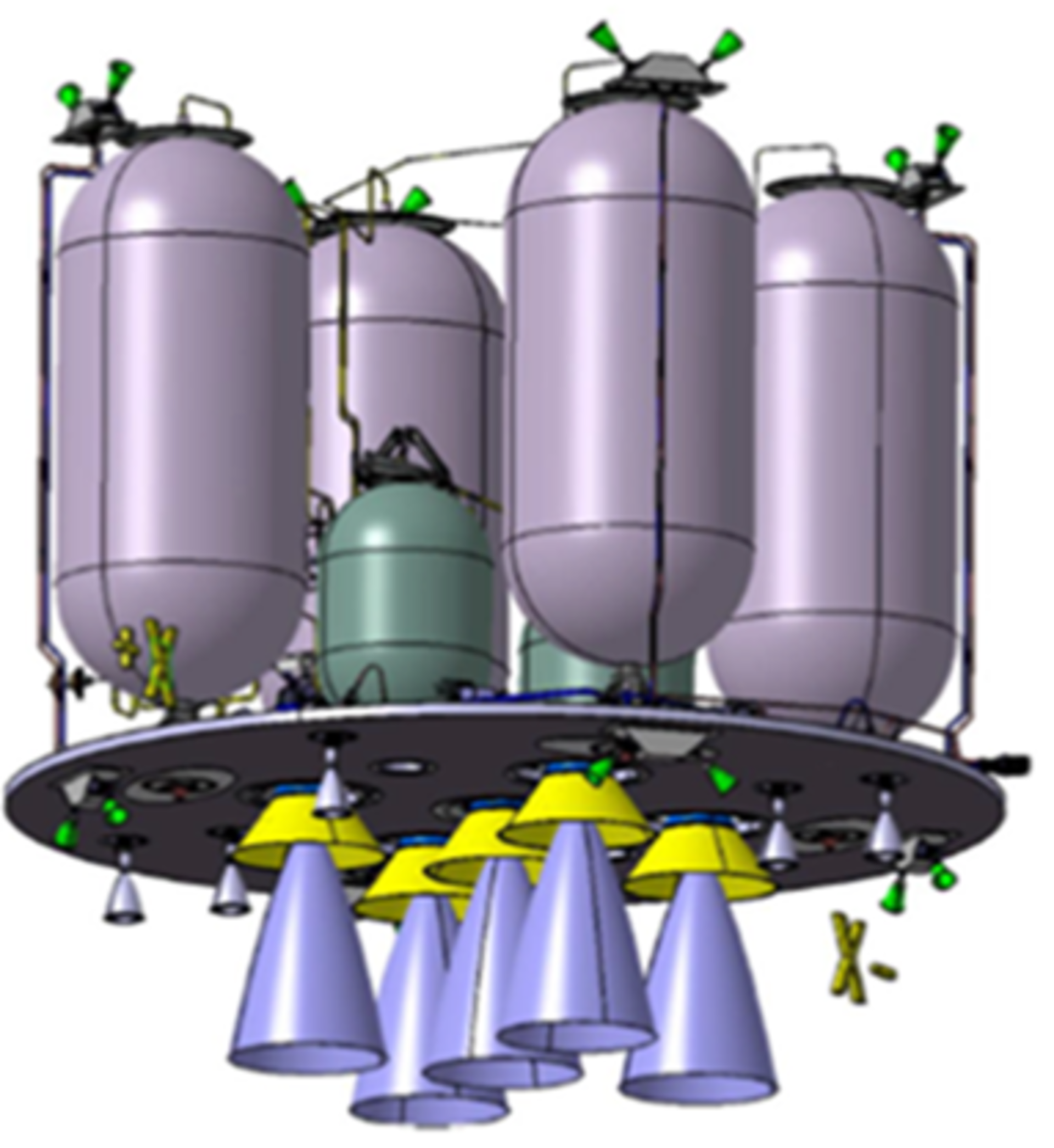 Fuel tanks and thrusters