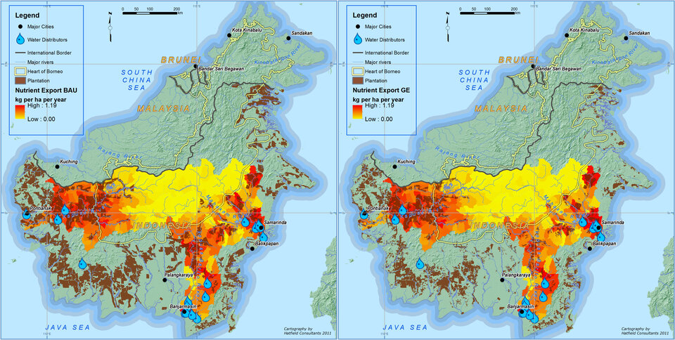 Nutrient export in Kalimantan