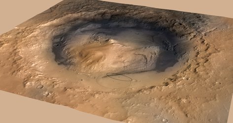 Curiosity landing target: Gale Crater