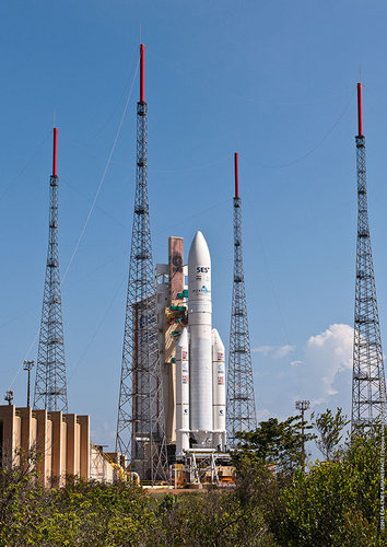 Ariane flight VA209 in the launch zone