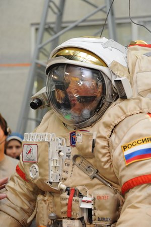 Alexander in spacesuit