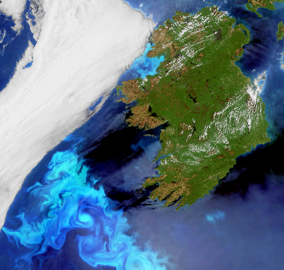 Algal bloom off Ireland