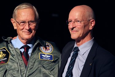 Charlie Duke (NASA) & Claude Nicollier (ESA)
