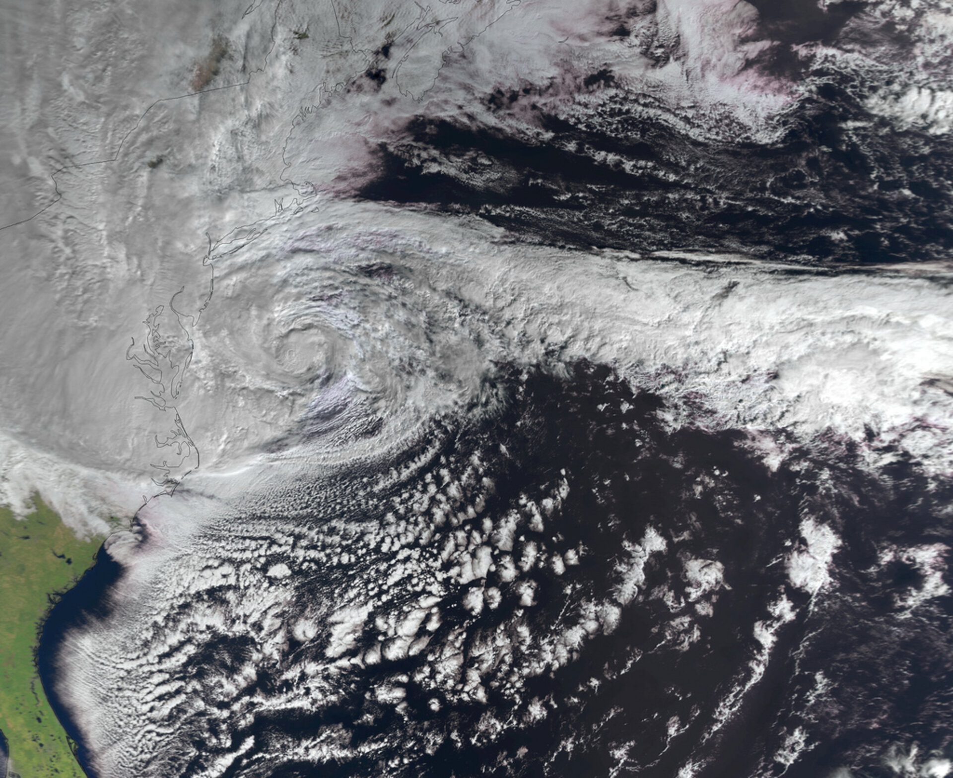 Hurricane Sandy as seen by MetOp-A