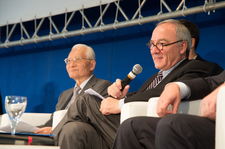 Jean-Jacques Dordain during the first plenary session at IAC 2012