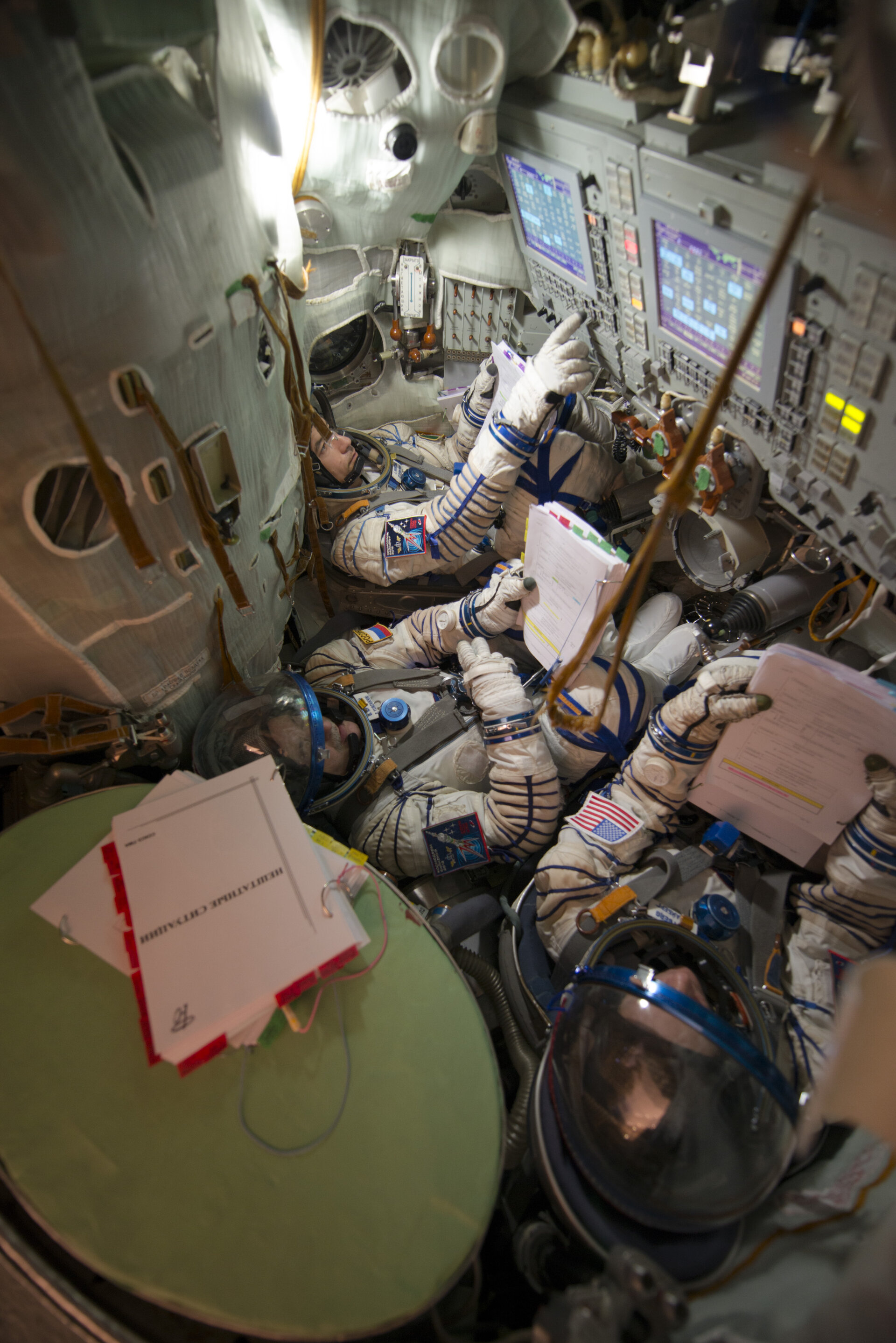 Karen, Fyodor and Luca Soyuz training
