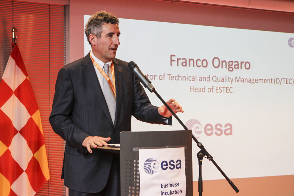 Franco Ongaro opening ESA BIC Flanders