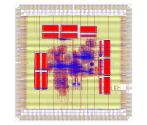 Layout of the LEON2-FT chip, alias AT697 