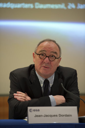 Jean-Jacques Dordain during the annual press briefing on 24 January 2013