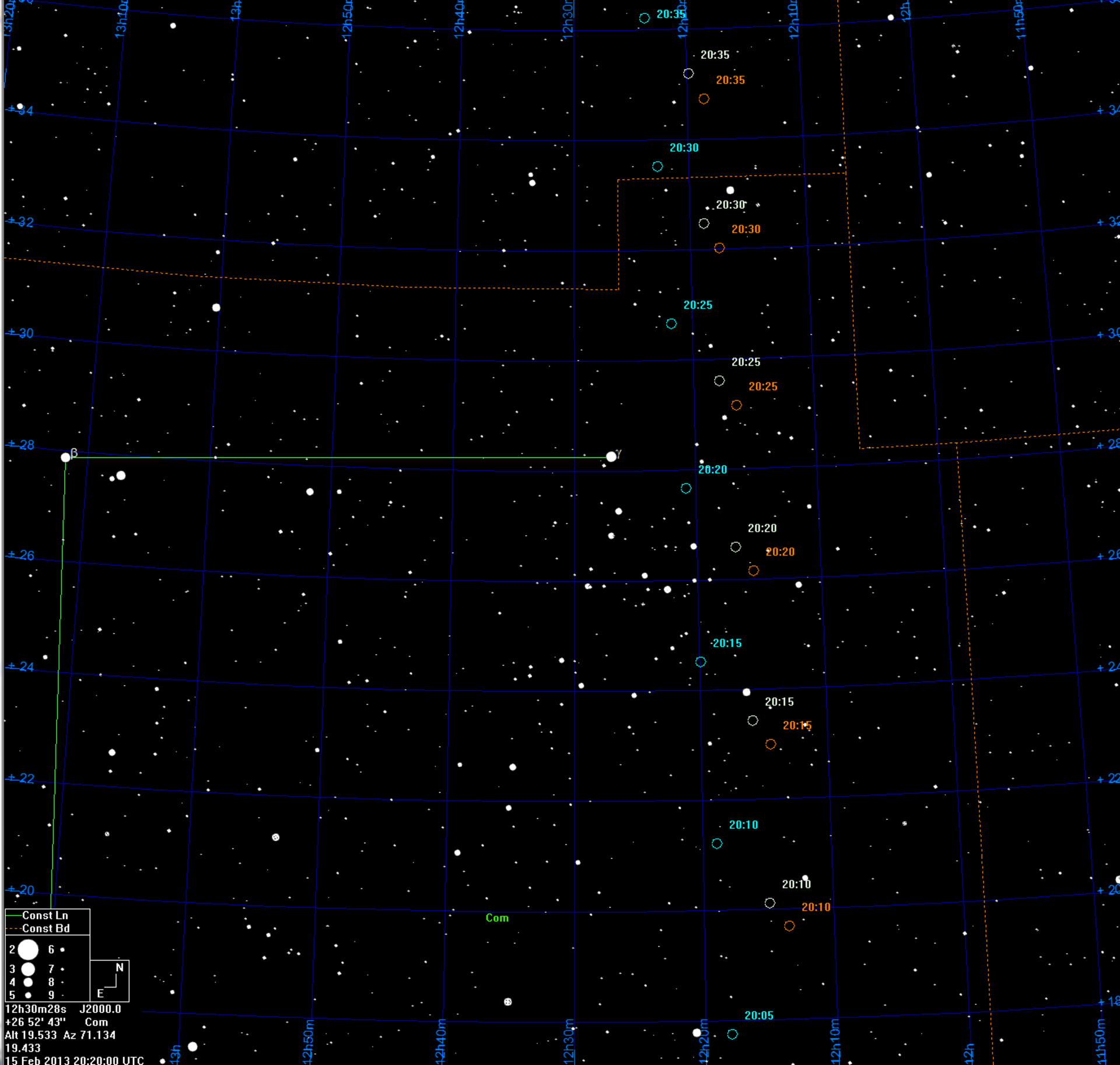 Finder chart for the Netherlands - 2012 DA14 - zoom