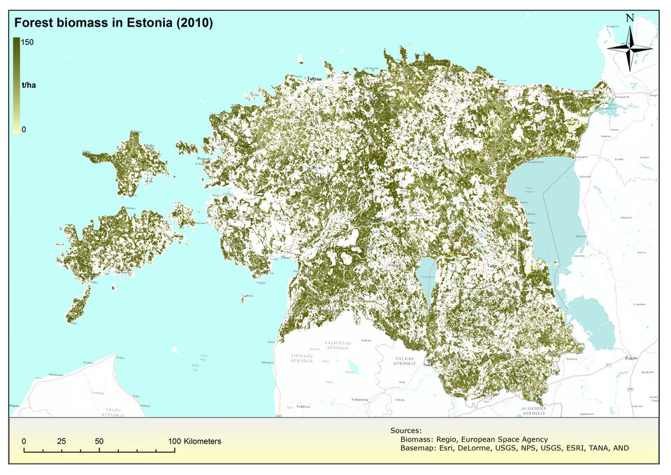 Satellite mapping Estonia's forests