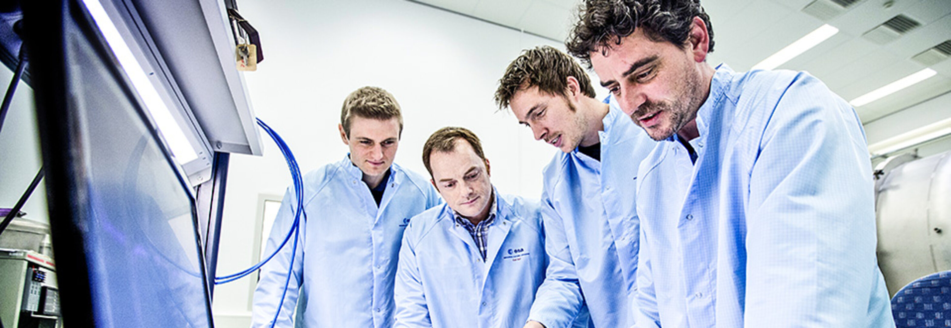 Engineers at ESA's Mechanical Systems Lab