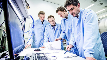 Engineers at ESA's Mechanical Systems Lab