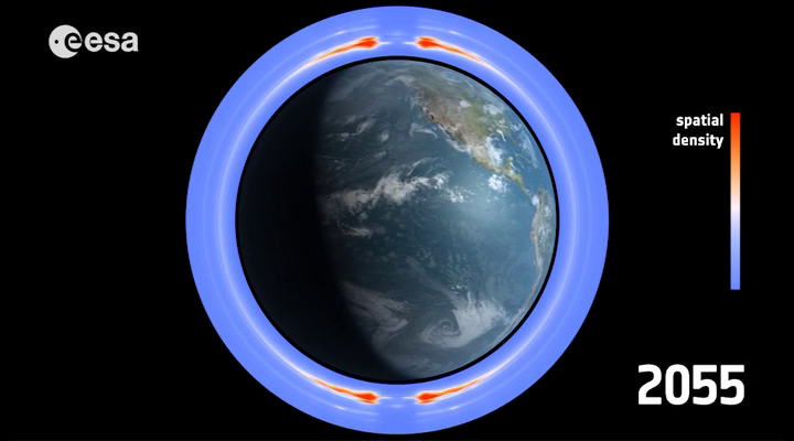 Los polos de la Tierra presentan el mayor riesgo de colisión en órbita