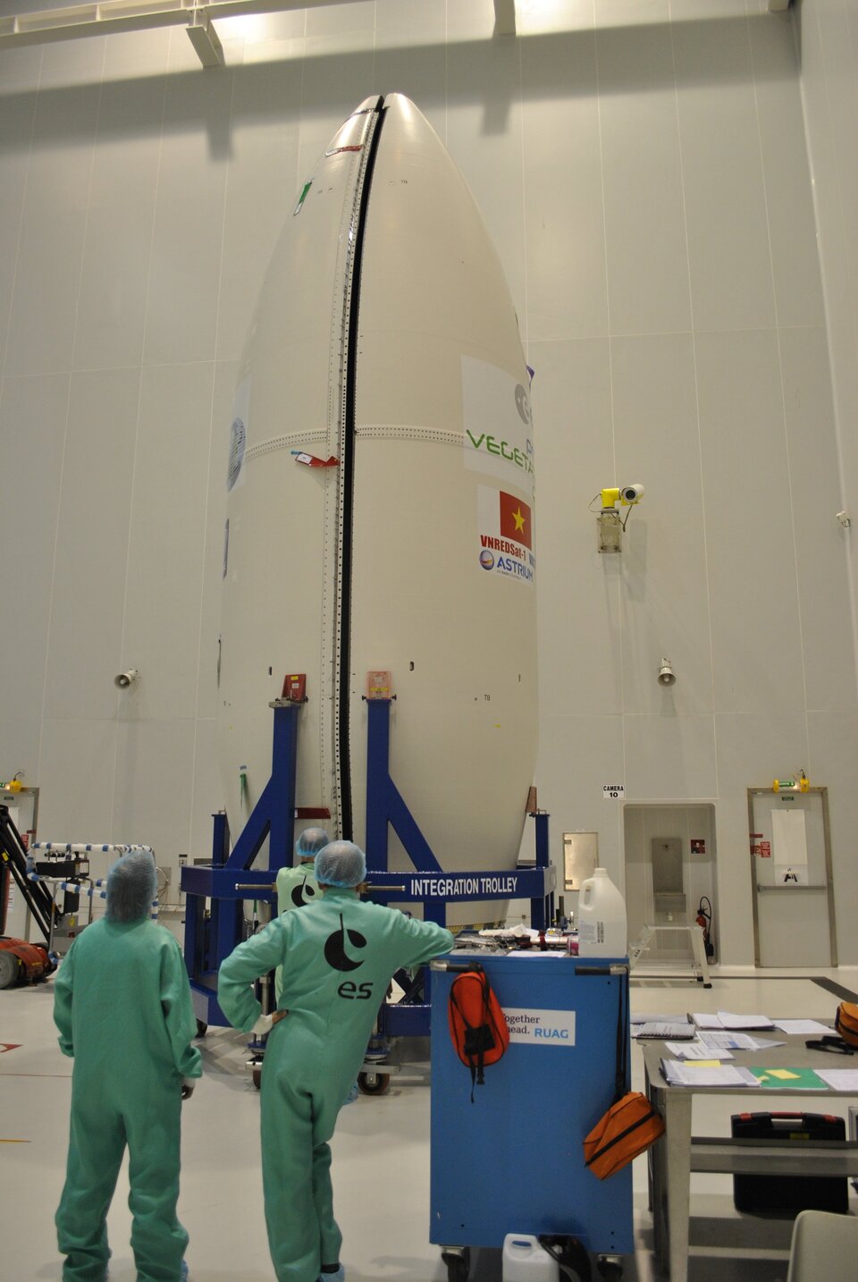 Vega fairing in the integration hall