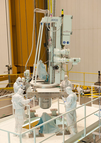 ATV-4 late-cargo loading at Kourou