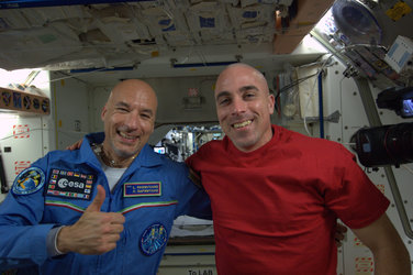 Luca onboard the ISS