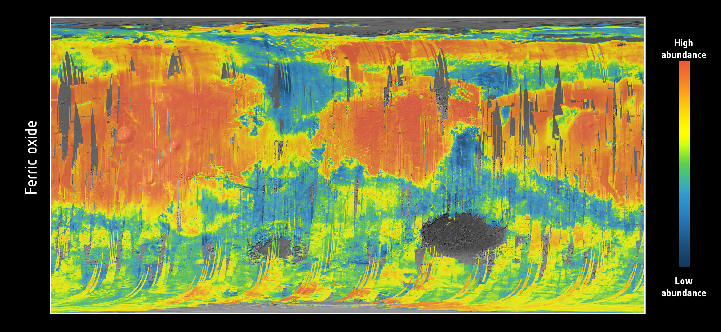 Ferric oxide distribution on Mars