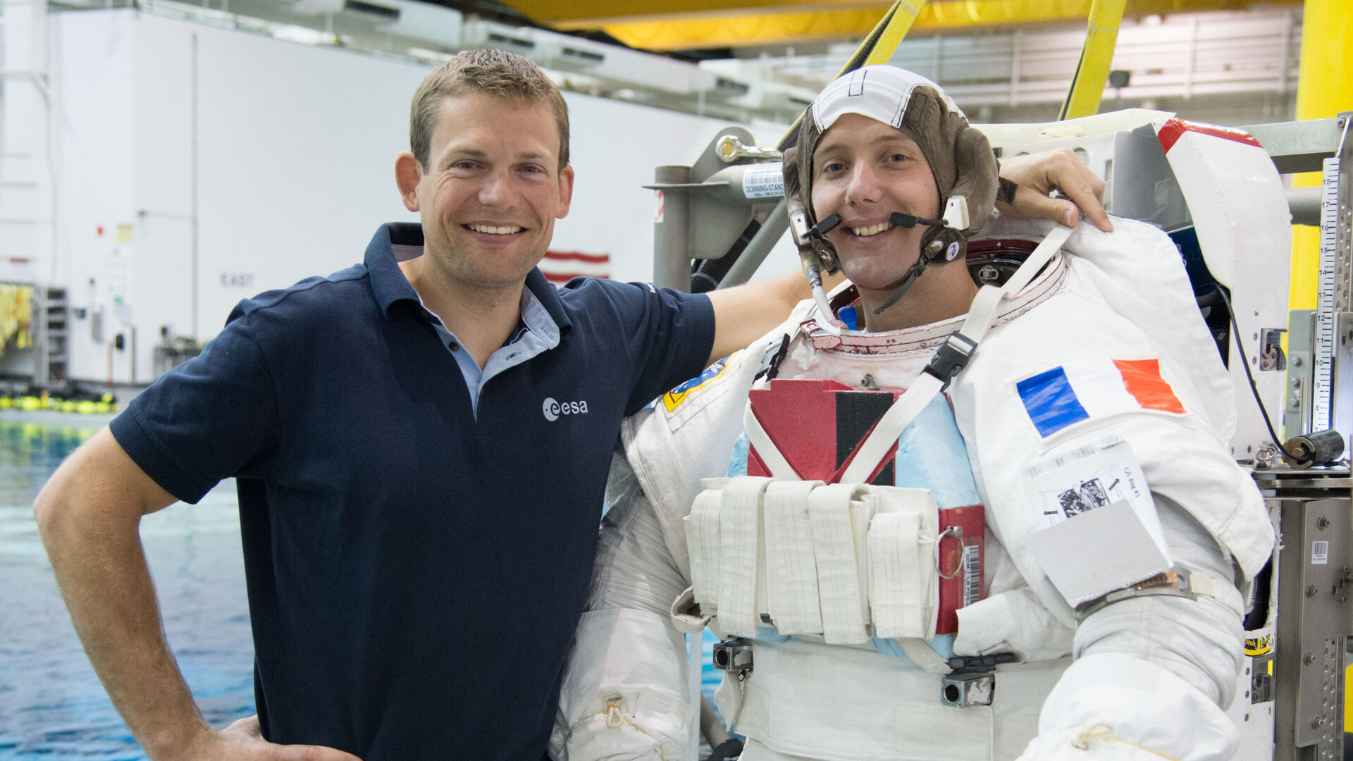 Andreas Mogensen and Thomas Pesquet EVA training