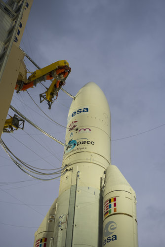 Ariane 5 flight VA213 and ATV Albert Einstein ready for launch