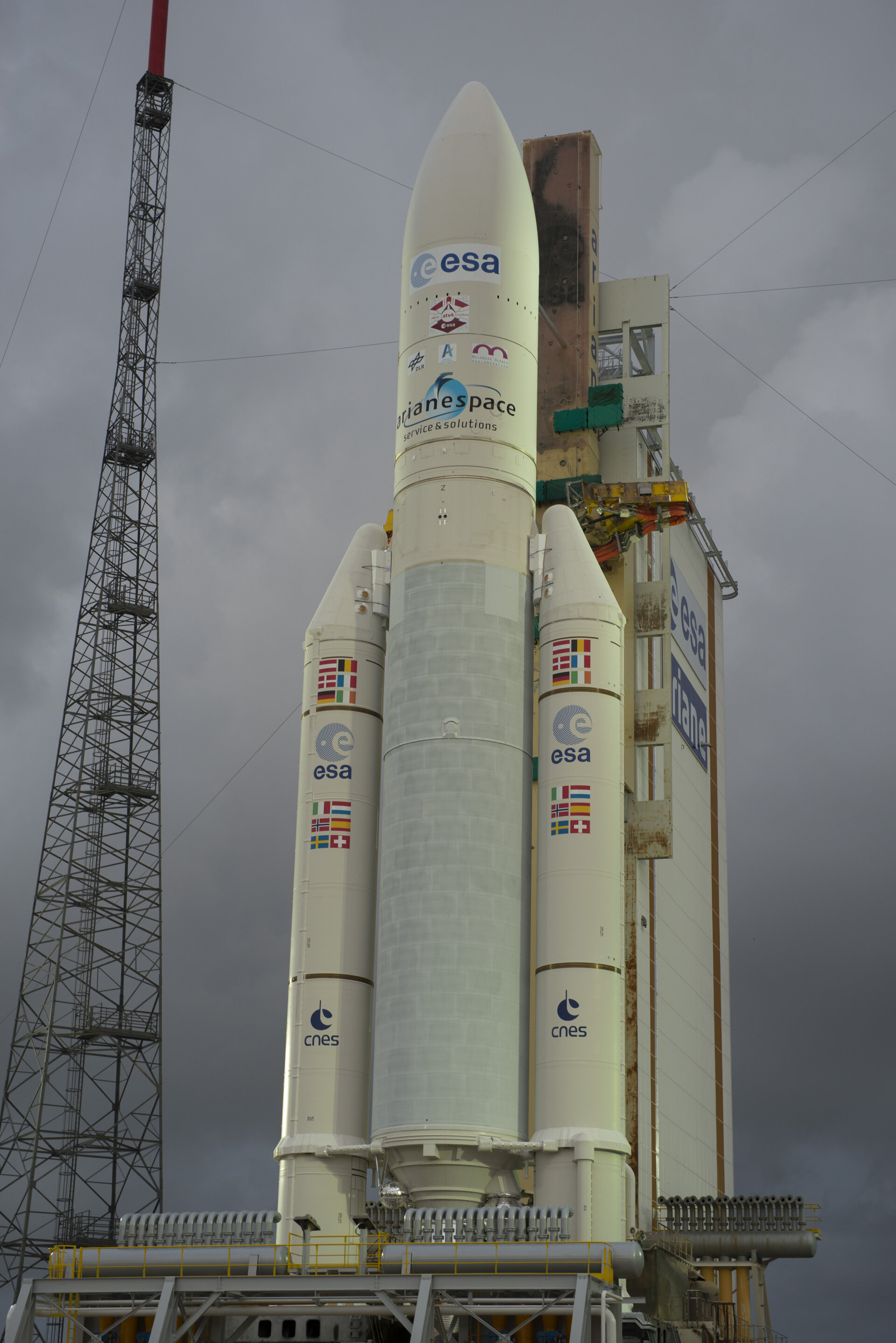 Ariane 5 flight VA213 and ATV Albert Einstein ready for launch