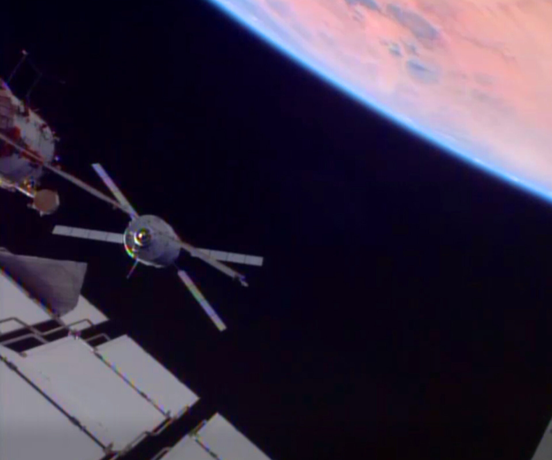 ESA's ATV-4 cargo vessel made contact with the ISS at 16:07 CEST on 15 June