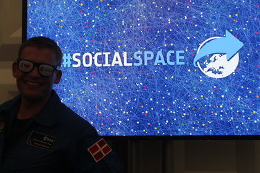 ESA astronaut Andreas Mogensen at SocialSpace