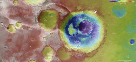 Becquerel crater topography