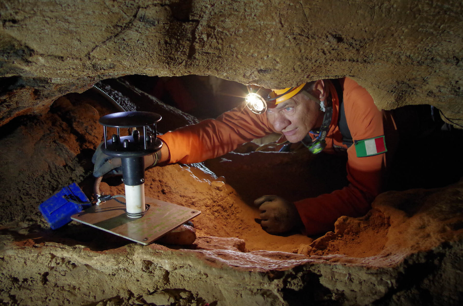 ESA astronaut Paolo Nespoli during the CAVES 2013 campaign