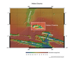 Hebes Chasma in context