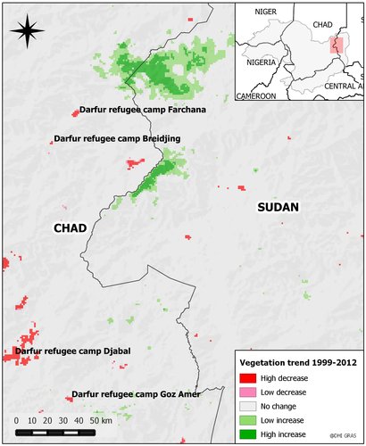 Land degradation in the Darfur region