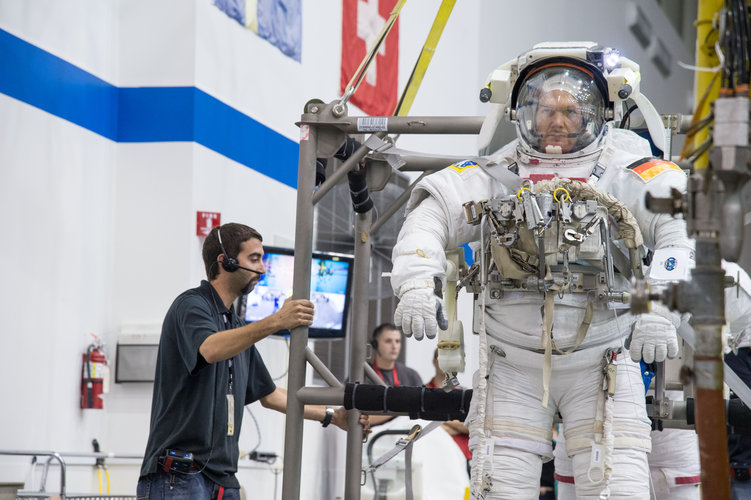 Alexander Gerst during training