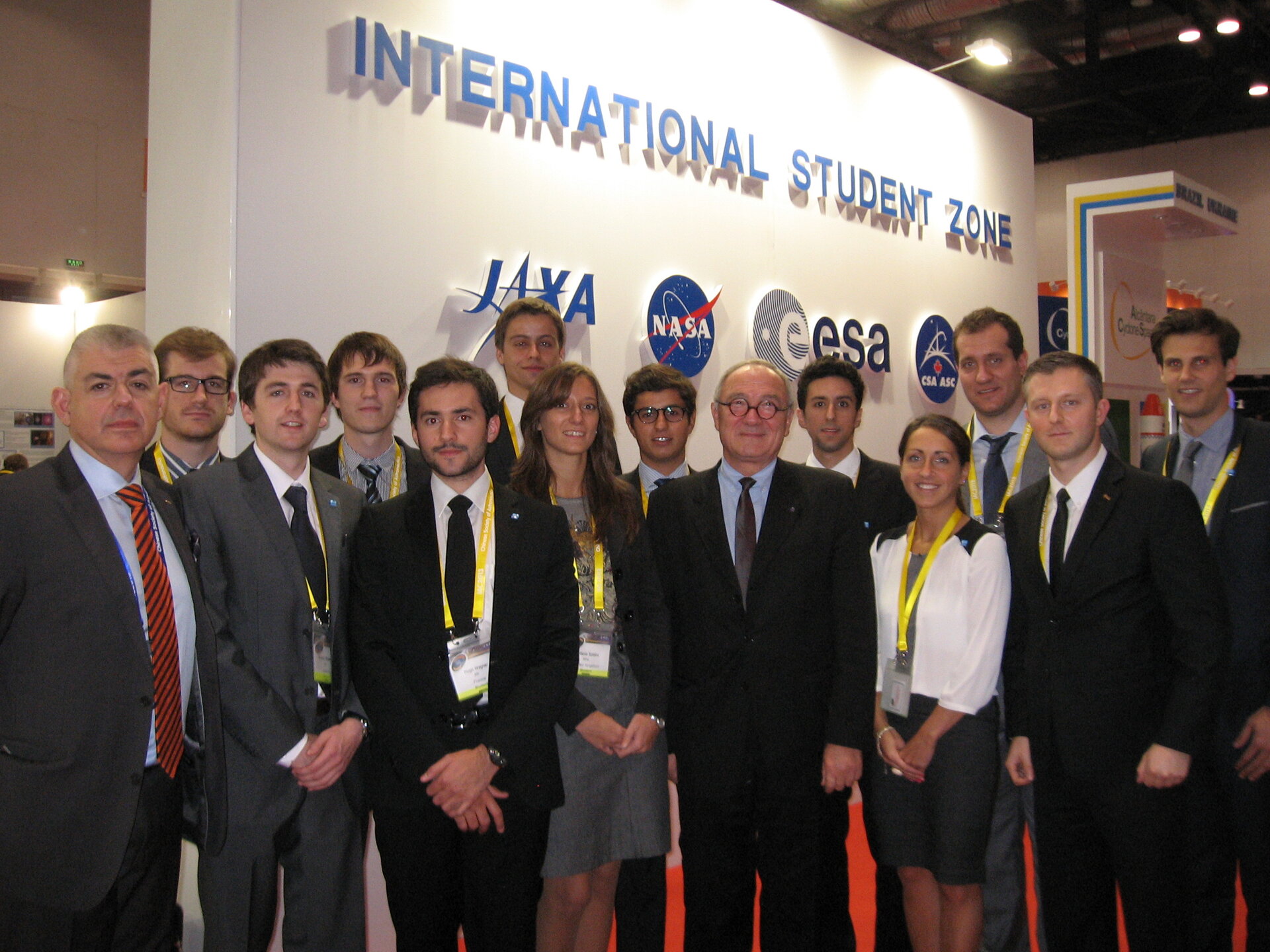 ESA sponsored students with ESA representatives