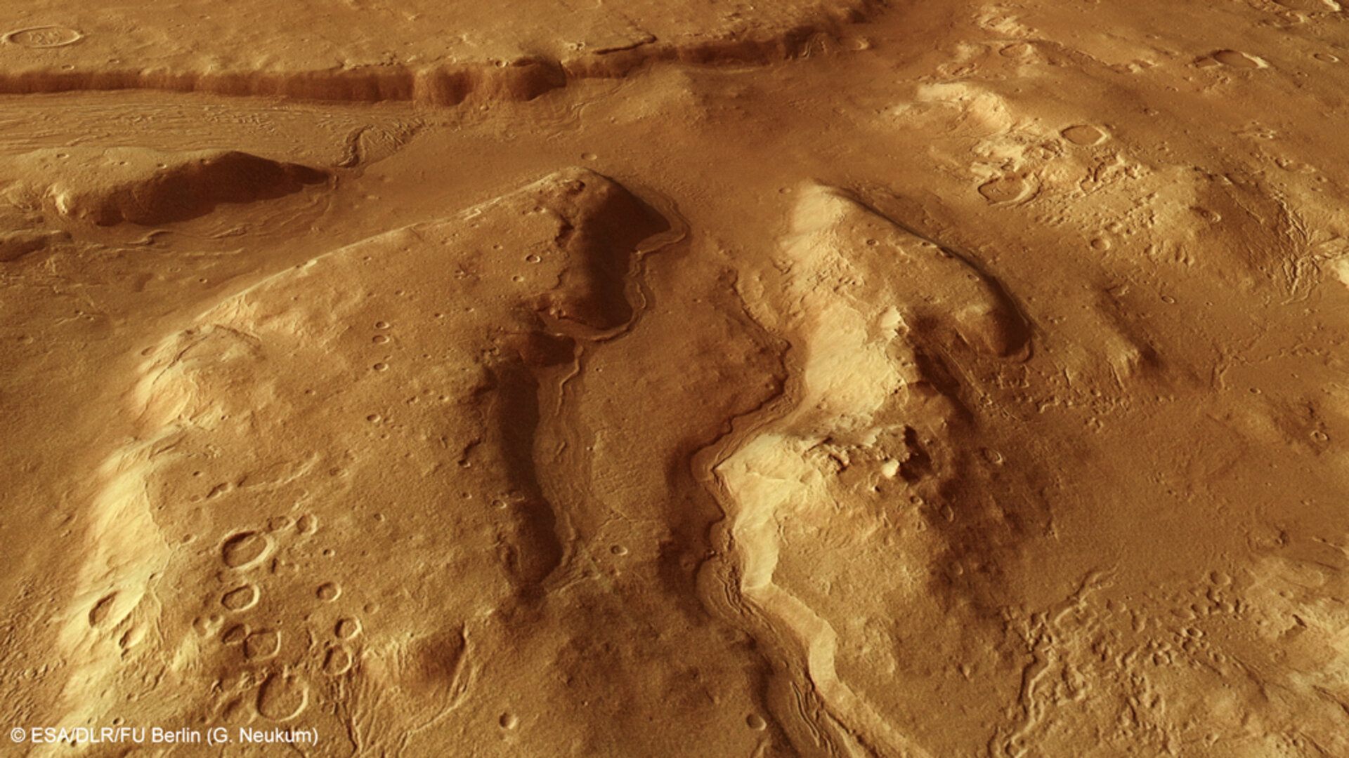 Perspective view of Ismeniae Fossae