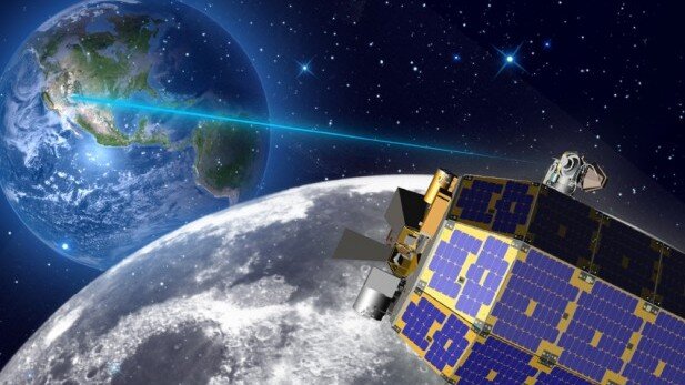 ESA - Moon mission beams laser data to ESA station